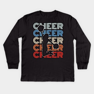 Retro Cheerleading Cheerleader Kids Long Sleeve T-Shirt